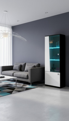 Edle Vitrine Modern Stil Schaf Schiefenster Wunnzëmmer Glas Wunnzëmmer Nei
