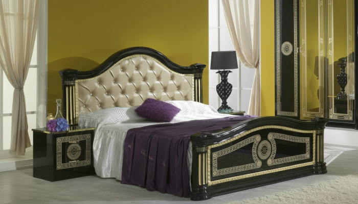 Chesterfield Bett Liederbett Polsterbett Schlofzëmmer Eebett Better 180x200cm