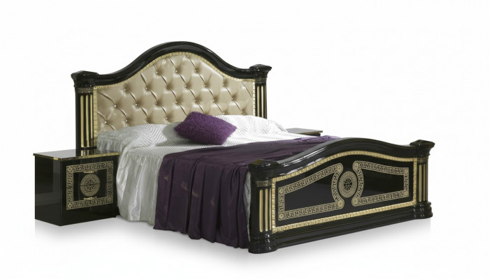 Chesterfield Bett Liederbett Polsterbett Schlofzëmmer Eebett Better 180x200cm