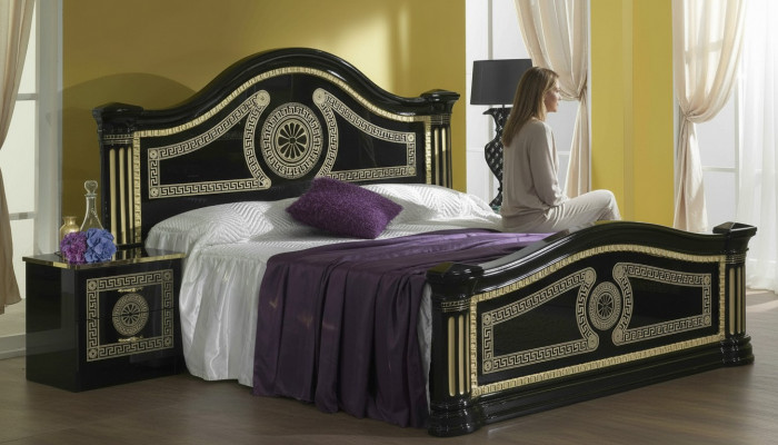 Bett Këssen Design Luxus Holz Duebel Hotel Better Ehe-Schlofzëmmer Textil Gold
