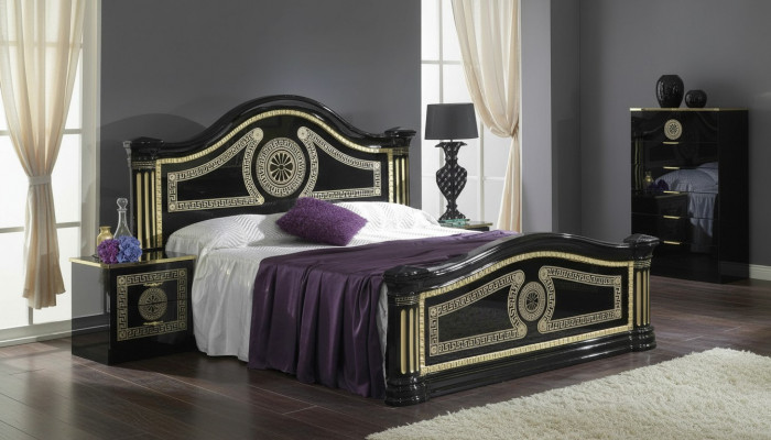 Bett Këssen Design Luxus Holz Duebel Hotel Better Ehe-Schlofzëmmer Textil Gold