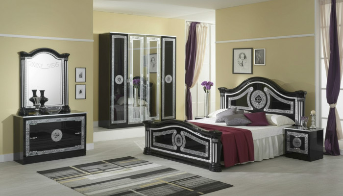 Schlofkummer Komplett Set Kinneken Stil Moderne Bett Nuechtstand 6 Deeler. Nei
