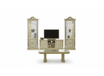 Klassesch Wohwand Wunnzëmmer Schaf Sideboard 2x Vitrinen Sideboard Lowboard