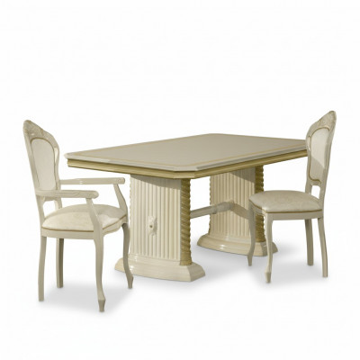 Stil Iessdësch Dësch Eechte Holz Klassesch Designer Dëscher Italienesch Miwwelen