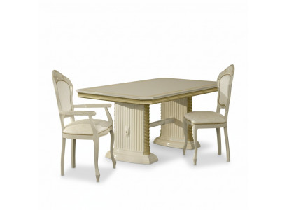 Stil Iessdësch Dësch Eechte Holz Klassesch Designer Dëscher Italienesch Miwwelen
