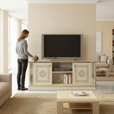 RTV Fernsehschafdësch Dësch Wunnzëmmer Komodë Niddregschaf Sideboard Italienesch Miwwelen