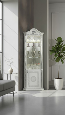 Eckschaf Luxus Vitrin Vitrinen Schaf Holz Schief Italienesch Stil Miwwelen
