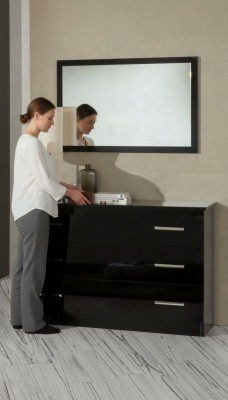 Buffet Schräiner Kommode Spigel Eechte Handaarbecht Holz Regal 2tlg Regaler Kommoden