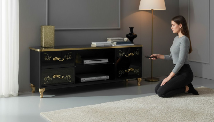 TV Dësch RTV Schaf Lowboard TV-Miwwel Fernsehschaf Designer Fernsehschaf NEI
