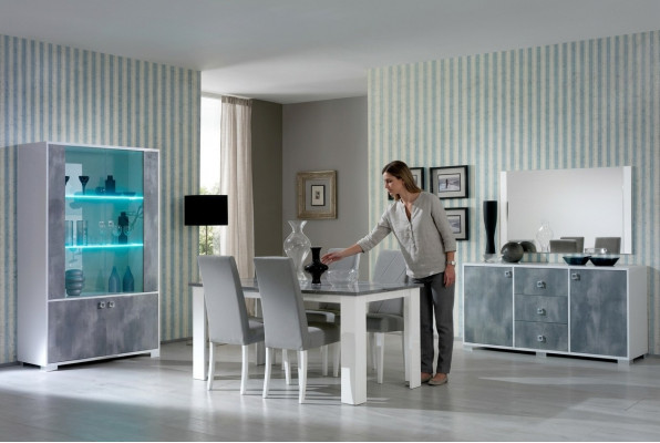 Moderne Iessdësch Dësch Holz Dëscher 160x90cm Iesszëmmer Made in Italy Design Nei