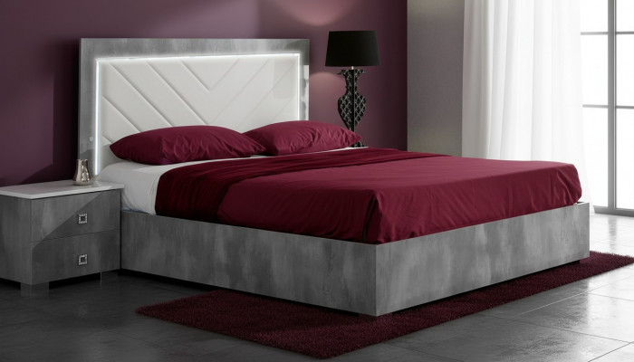 Design-Schlofkummer 3tlg. Bett 2x Nuetsdësch Klassesche Luxus Better Set Miwwelen