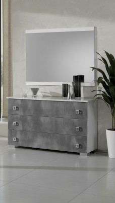 Dëscher Konsolen Dësch Säit Board Schlofzëmmer Holz Spigel + Kommode Kommoden