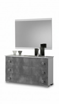 Dëscher Konsolen Dësch Säit Board Schlofzëmmer Holz Spigel + Kommode Kommoden