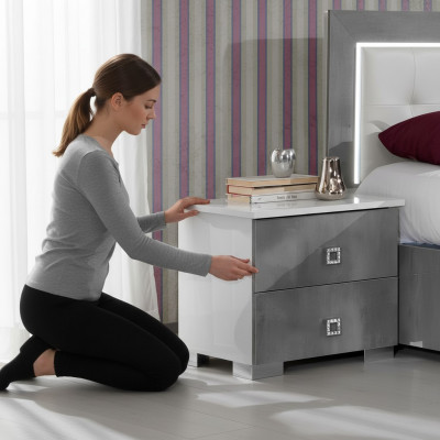 Design Nuecht Dësch Konsol Niewendëschlafzëmmer Luxus Konsolendëscher Holz Nei