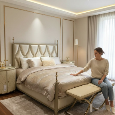 Klassesch Bett Barock Rokoko Hotel Better Polsterbett Duebelbett Lieder