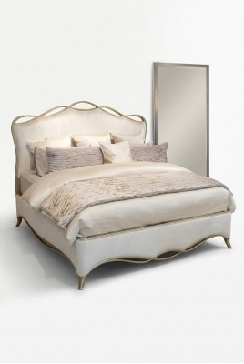 Klassesch Holz Bett, Ehe Duebelbett, Better Design, Polster Schlofzëmmer