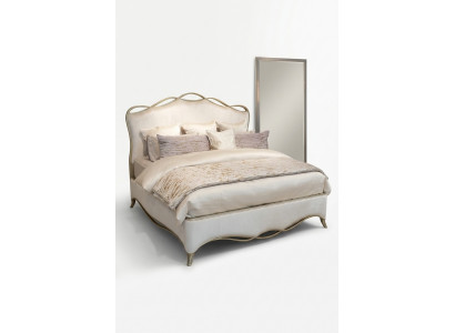 Klassesch Holz Bett, Ehe Duebelbett, Better Design, Polster Schlofzëmmer