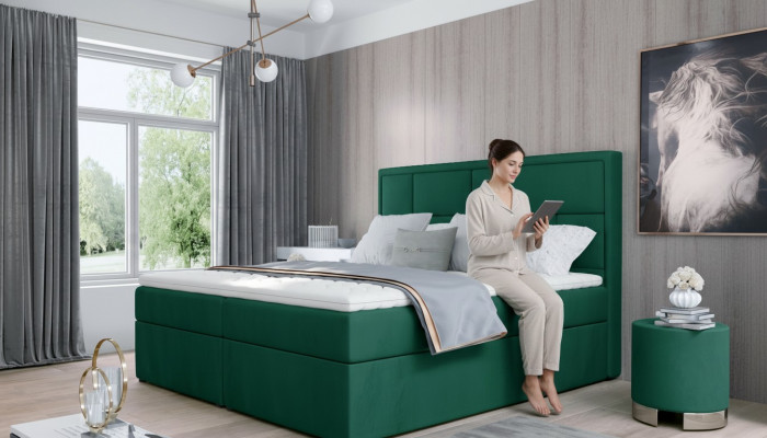 Luxusbett Samtbett 180x215 Klassesch Schlofzëmmer Italienescht Miwwelen