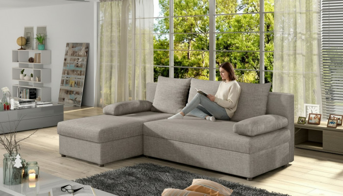 Design LForm Sofa Canapé Polster Schlofssofa Textil Bettfunktioun Canapéë Grupp