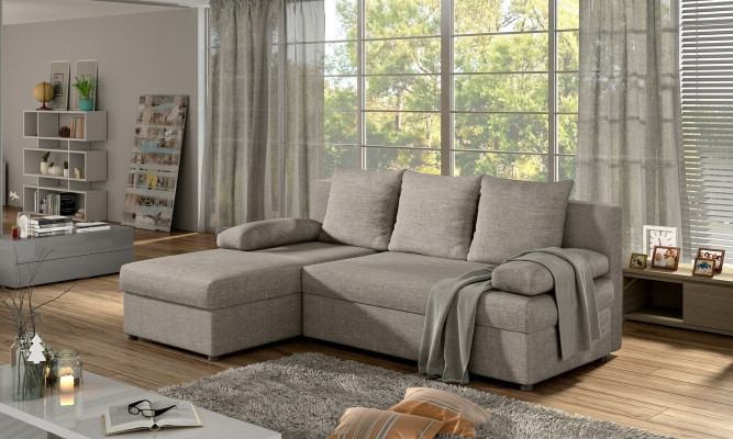 Design LForm Sofa Canapé Polster Schlofssofa Textil Bettfunktioun Canapéë Grupp