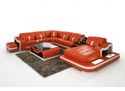 U-Form Sofa Canapé Polsterset Wunnlandschaft Eckssofa Lieder