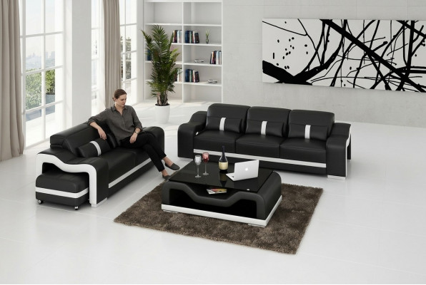 Modern Sofagarnitur 3+2 Sëtzer Sofa Canapé Polster Garnitur Couchen Lieder