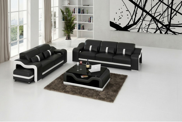 Modern Sofagarnitur 3+2 Sëtzer Sofa Canapé Polster Garnitur Couchen Lieder