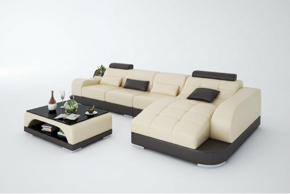Wunnecktionsofa L Form Stoffcouch Wunnlandschaf Garnitur Design Modern Sofa