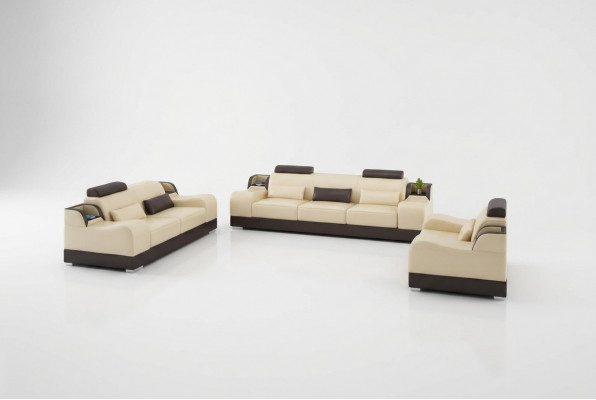 Designer Canapégrupp 321 Sëtzer Sofa Couch Lieder Set Polster Set