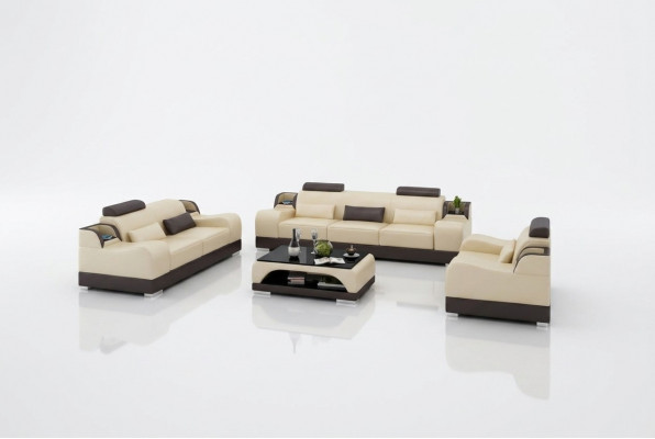 Sofagarnitur 322 Sëtz-Set Design Sofa Polster Canapéen Canapé Modern