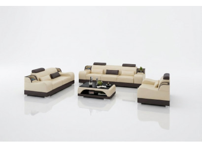 Sofagarnitur 322 Sëtz-Set Design Sofa Polster Canapéen Canapé Modern