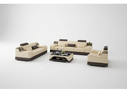 Design Sofagarnitur 2x 3 Sëtzer Set Sofas Polster Couchen Modern Couch