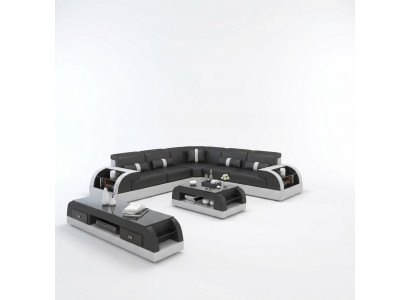 Designer Canapé Canapé Polster Wunnlandschaft Eckcanapé Eckcanapé L Form