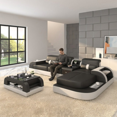 Eckcouch L-Form Wunnlandschaft Sofa Canapé Polster Ecke Garnitur Lieder