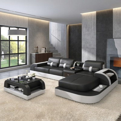 Eckcouch L-Form Wunnlandschaft Sofa Canapé Polster Ecke Garnitur Lieder