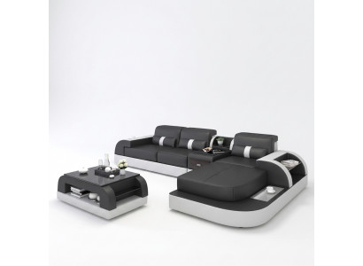 Eckcouch L-Form Wunnlandschaft Sofa Canapé Polster Ecke Garnitur Lieder
