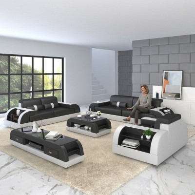 Sëtzkombinatioun 3+1 Plazen Stoffdesign Couch Polster Sofae Modern Set Grupp