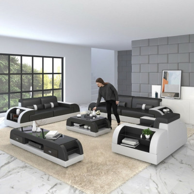Sofagarnitur 3+2 Sëtz Set Sofa Polster Couch Lieder Polster Garnitur Grupp