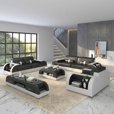 Sofagarnitur 3+2 Sëtz Set Sofa Polster Couch Lieder Polster Garnitur Grupp