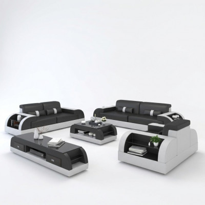 Sofagarnitur 3+2 Sëtz Set Sofa Polster Couch Lieder Polster Garnitur Grupp