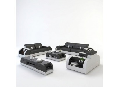 Sofagarnitur 3+3 Sëtzer Set Design Sofas Polster Couchen Lieder Relax