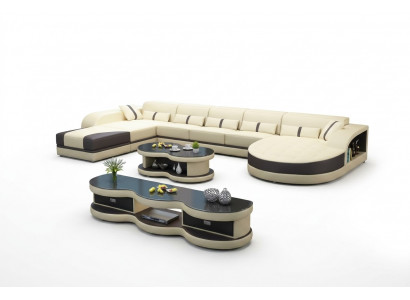 Sofaen U-Form Sofa Couch Polster Wunnlandschaft Garnitur Design Ecksofa