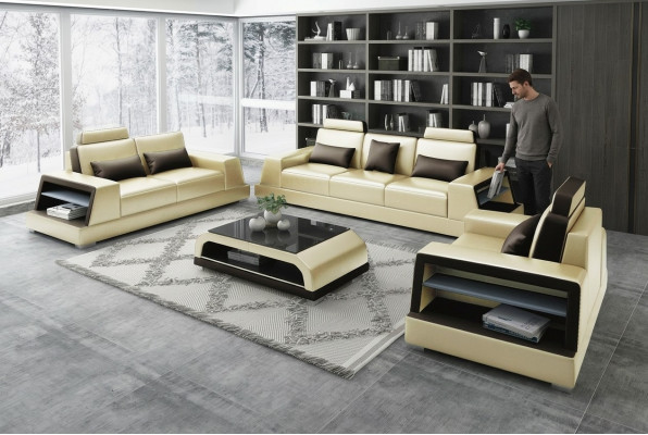 Sofagarnitur Sëtz Set Design Sofanen Polster Couchen Lieder Modern 3+3