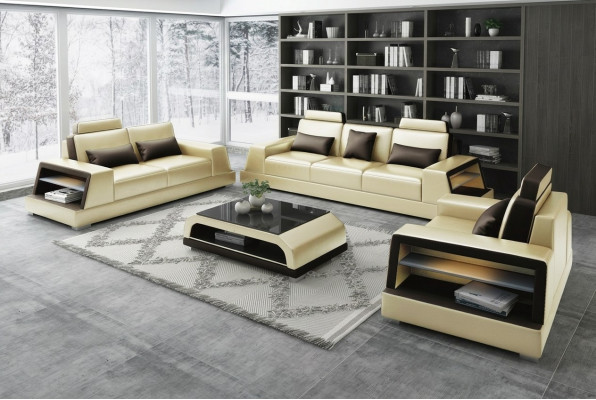 Sofagarnitur Sëtz Set Design Sofanen Polster Couchen Lieder Modern 3+3