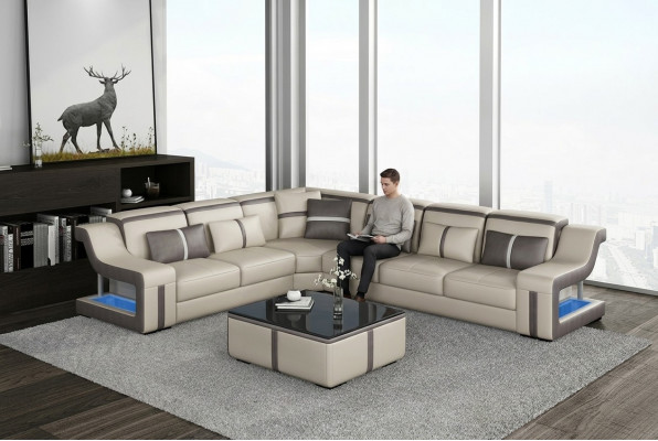 Eckcouch Couch Canapé Polster L-Form Wunnlandschaft Sëtzgrupp Canapéeën