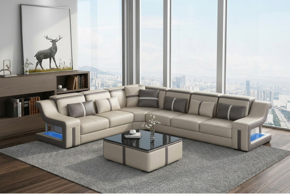 Eckcouch Couch Canapé Polster L-Form Wunnlandschaft Sëtzgrupp Canapéeën