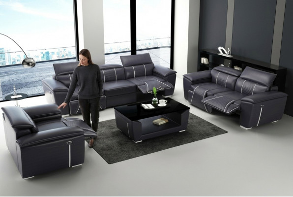 Ledersofa Sofagarnitur 31 Sëtzer Set Garnitur Polstersofa Couch Designer