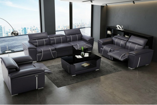 Ledersofa Sofagarnitur 31 Sëtzer Set Garnitur Polstersofa Couch Designer