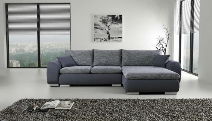 Eck-Couch Bettenfunktion Couch Grai Polster Couchen Textil Sofae Sofa