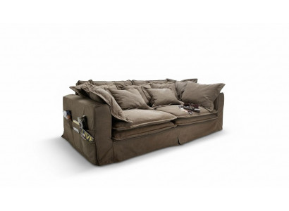Sofa 4 Sëtzer Stoffsofaen Luxus Designer Couch Couchen grouss Polster Lümmel